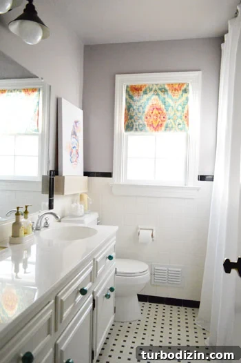 DIY Window Shade in 15 Minutes: Quick Step-by-Step Guide 11 after photo of DIY window shade in bathroom