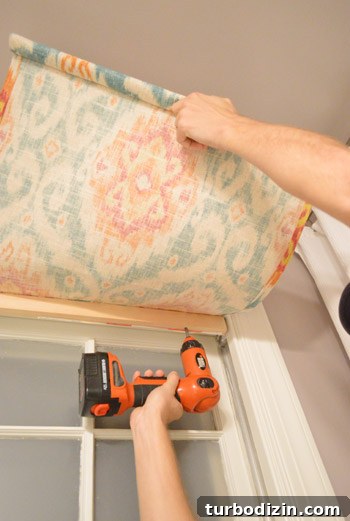 DIY Window Shade in 15 Minutes: Quick Step-by-Step Guide 10 drilling through wood piece into the top of the window frame