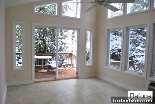 Sunroom with windows