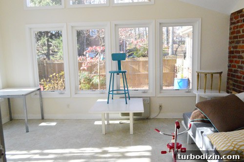 Cleared sunroom