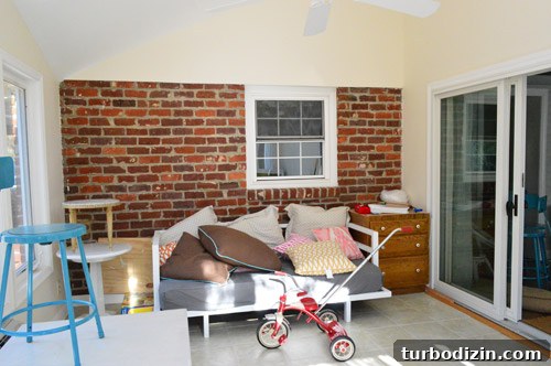 Sunroom cleared for layout