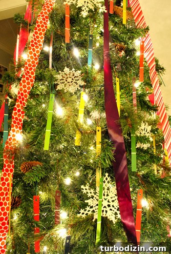 Detail Of Paint Chip Holiday Cut Out Christmas Ornaments