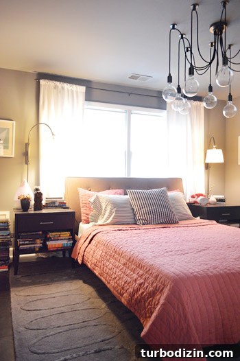 House Crashing: How to Finally Charm Your Home Guests 16 Bedroom with Edison light