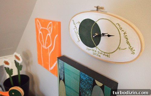 House Crashing: How to Finally Charm Your Home Guests 19 Embroidered clock