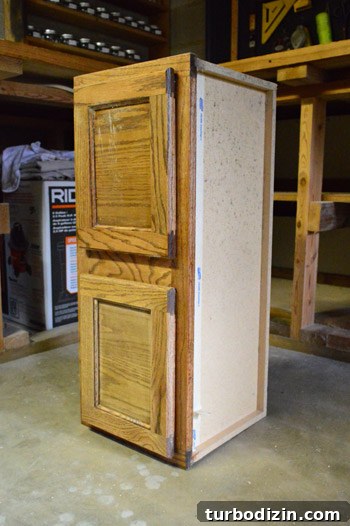 Turn an Old Cabinet Into a Realistic Play Refrigerator for Kids 3 Old cabinet waiting to be repurposed