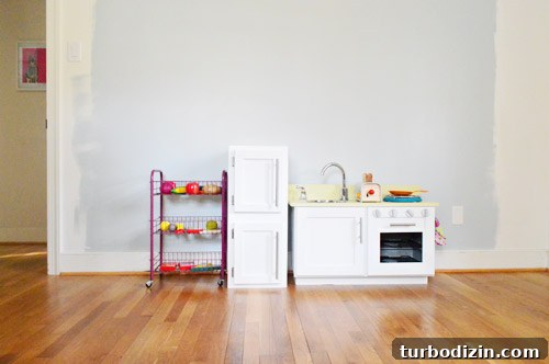 Turn an Old Cabinet Into a Realistic Play Refrigerator for Kids 16 Playroom wall matching fridge interior
