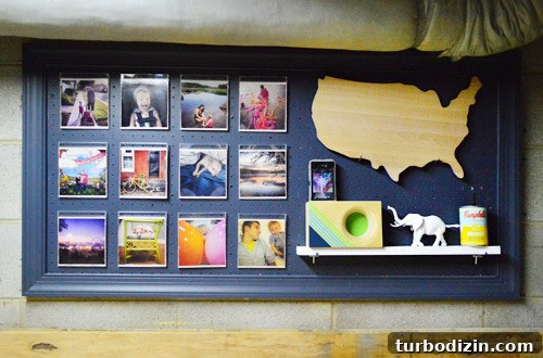 How to Hang a Pegboard in Your Basement Workshop 2 Cutting board hung as art on pegboard