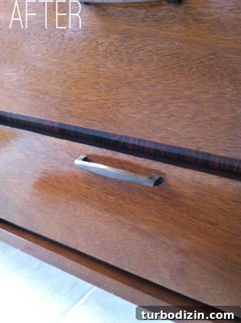 Restore and Clean Old Wood Furniture: Step-by-Step Guide 5 Detail shot after scrubbing