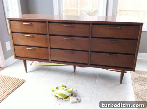 Restore and Clean Old Wood Furniture: Step-by-Step Guide 6 Dresser after initial cleaning