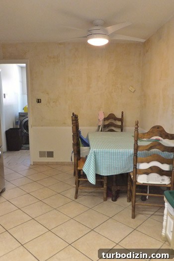 Create a Cozy Kitchen Banquette Dining Nook 2 Before: dark breakfast nook corner