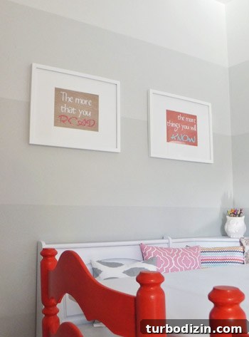 Create a Cozy Kitchen Banquette Dining Nook 6 Ombre stripe wall treatment