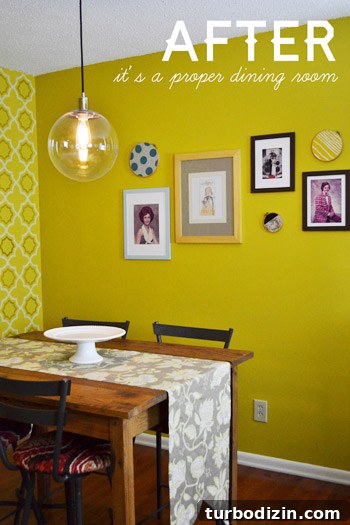 Bright Yellow Wallpaper Ideas for a Dining Room Makeover 3 Dining room makeover 2