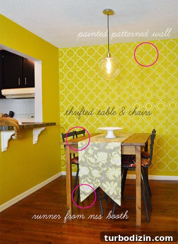 Bright Yellow Wallpaper Ideas for a Dining Room Makeover 4 Dining room makeover 3