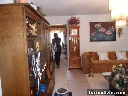 Mid-Century Living Room Makeover with Bold Graphic Patterns 2 Living room before/after 1