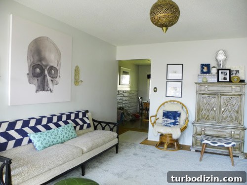 Mid-Century Living Room Makeover with Bold Graphic Patterns 4 Living room update 3