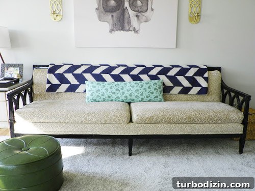 Mid-Century Living Room Makeover with Bold Graphic Patterns 6 Living room update 5