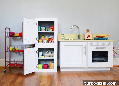 Homemade play fridge