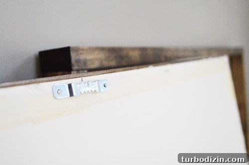Hanging hardware attached