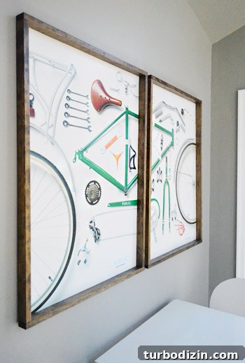 Close-up of framed poster
