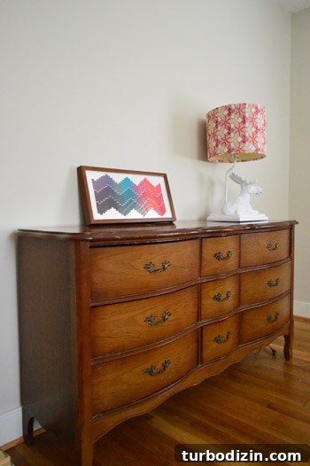 Big-Girl Bedroom with Daybed and Secondhand Dresser 9 Room vignette with moose lamp and daybed