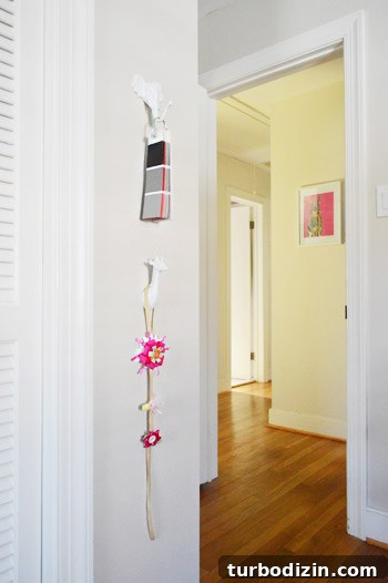 Framing Kids’ Clothes and Adding Playful Wall Hooks for Decor 11 Close-up of hooks