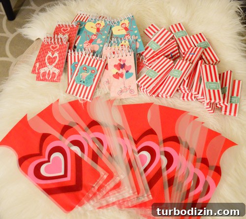 Valentine’s Day Classroom Crafts: DIY Cards and Gifts for School 5 Supplies spread out