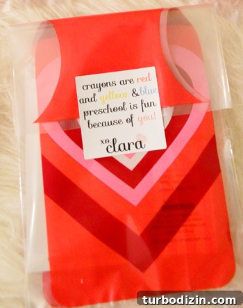 Valentine’s Day Classroom Crafts: DIY Cards and Gifts for School 8 Sealed goody bags with labels