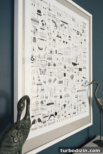Guest Room Styling: Art and a Bookcase Ideas 6 Close-up of print
