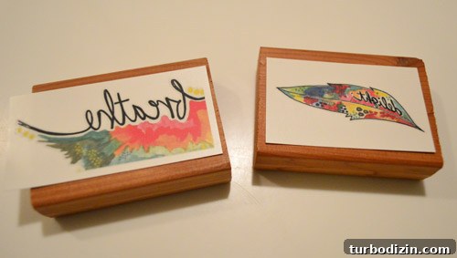 Temporary tattoo on wood - step 1