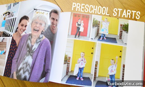 Yearbook Family Album Spread Featuring Photos Of Preschool Starting