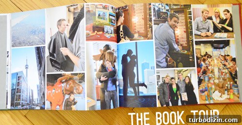 Yearbook Family Album Spread Featuring Photos Of Book Tour