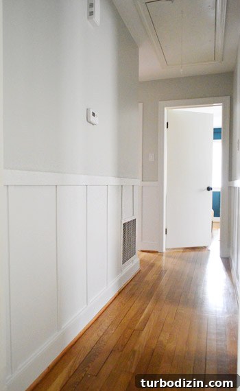 How We’re Installing Board and Batten on Our Home 4 Finished hallway