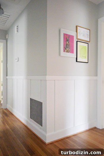 How We’re Installing Board and Batten on Our Home 7 Hallway with molding