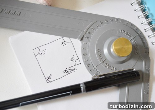 Crown Molding Installation Guide: Step-by-Step Tips for Perfect Results 8 Sketch of bedroom with angle measurements marked