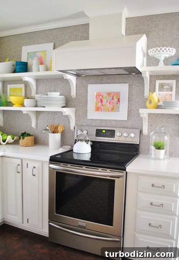 Painting Our Kitchen Soft Blue: Colorado Gray Color Reveal 15 Penny tile