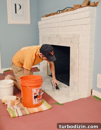 Tile a Marble Herringbone Fireplace: Step-by-Step Guide for Perfect Results 18 img 56593 18