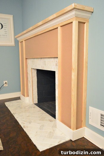 DIY Guide: Build a Custom Fireplace Mantel Step-by-Step 19 img 56691 18