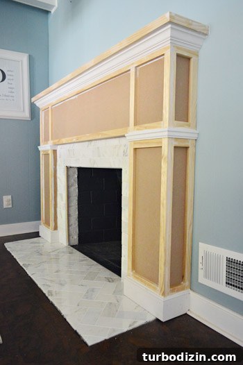 DIY Guide: Build a Custom Fireplace Mantel Step-by-Step 23 img 56691 22