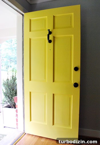 How We Sold Our House Faster as For-Sale-By-Owner (FSBO) 8 Yellow Front Door Open To Brick Ranch For Sale