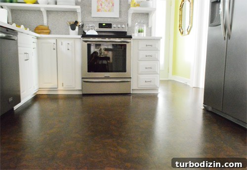 How We Sold Our House Faster as For-Sale-By-Owner (FSBO) 5 Cork Floors In White Kitchen