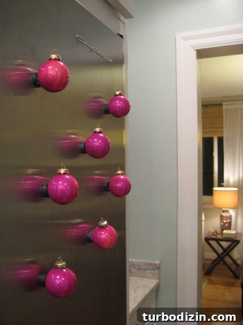 Ornament magnet craft idea