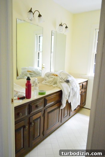 Moving In: Our First Day in the Third House 8 Hall bathroom