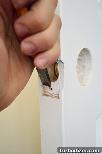 Chiseling deeper for latch
