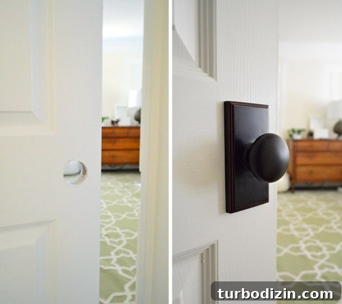 Hallway doors with new knobs