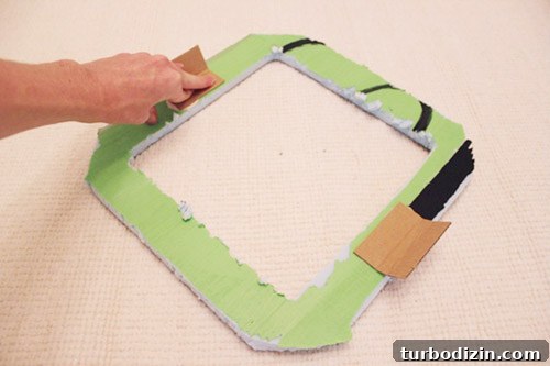 Stamping the rug center