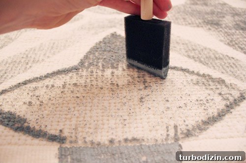 Filling in with sponge
