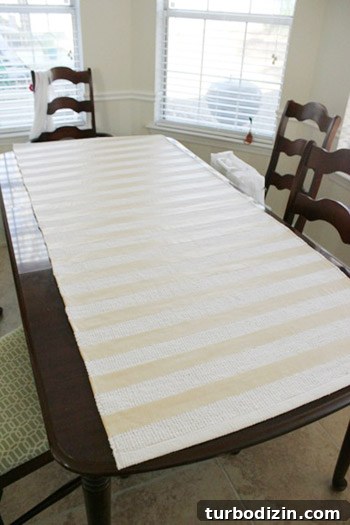 Striped side with masking tape