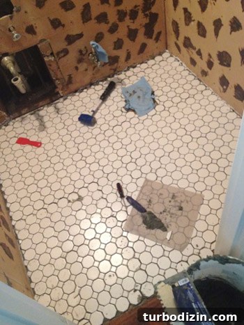 Tiled floor