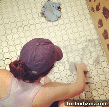 Grouted tiles