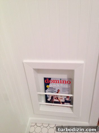 Built-in magazine rack